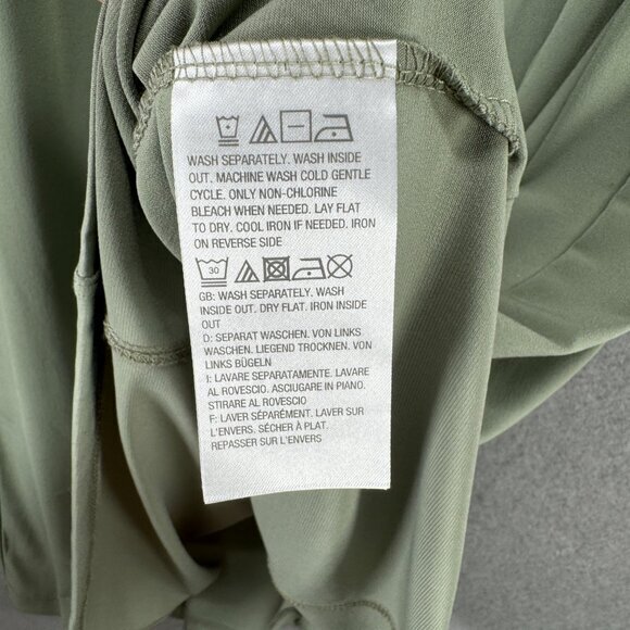 Belle Kim Gravel Dress Womens Size 1X Moss Green Flirt Sleeve Cold Shoulder - Picture 11 of 13